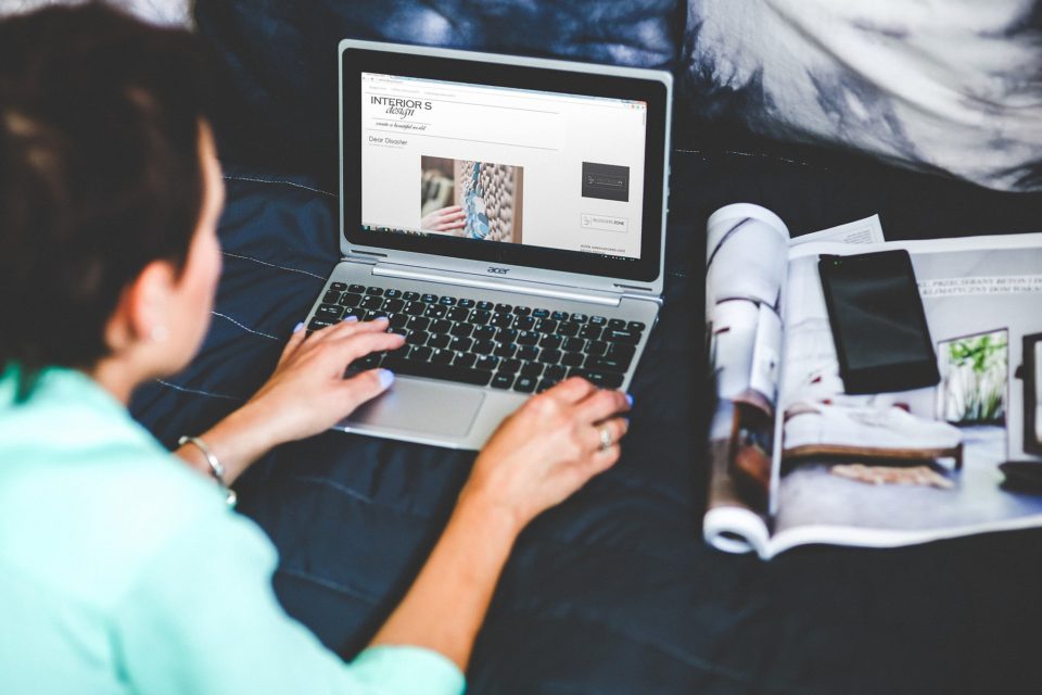 Reddit Type Box hands-woman-laptop-working – The Streaming Advisor