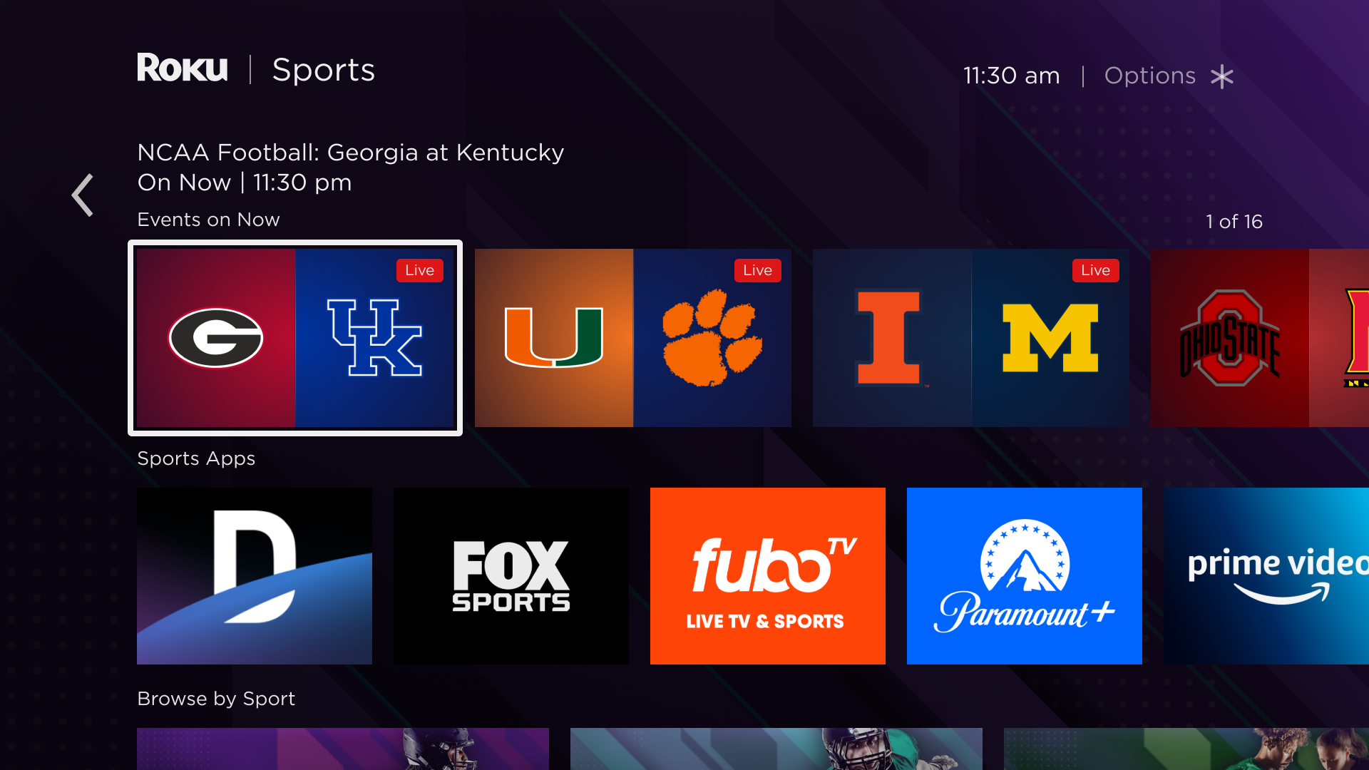 How To Watch live sports on Roku